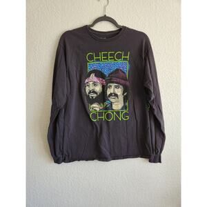 Cheech & Chong Black Graphic Long Sleeve Shirt- M